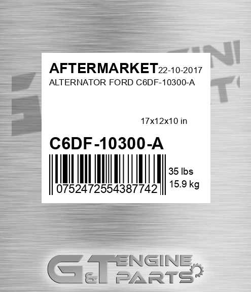 C6DF-10300-A Alternator Ford C6df-10300-a for AFTERMARKET