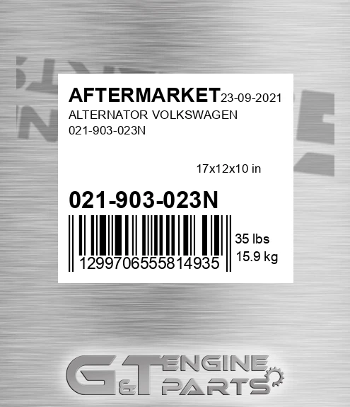 021-903-023N Alternator Volkswagen 021-903-023n for AFTERMARKET