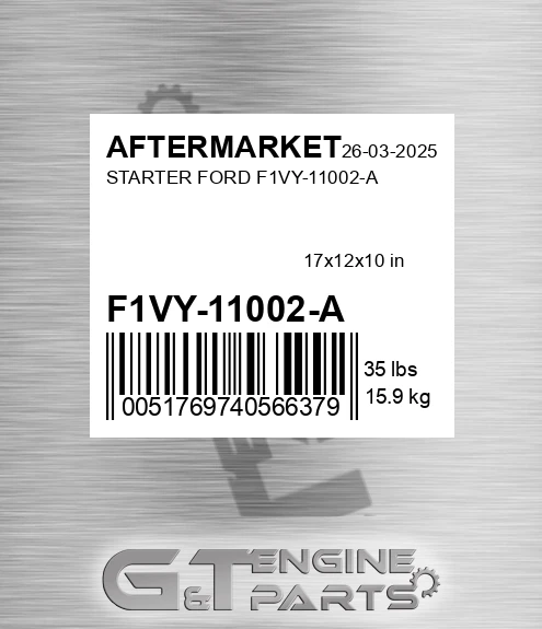 F1VY-11002-A Starter Ford F1vy-11002-a for AFTERMARKET