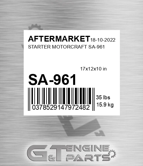 SA-961 Starter Motorcraft Sa-961 for AFTERMARKET