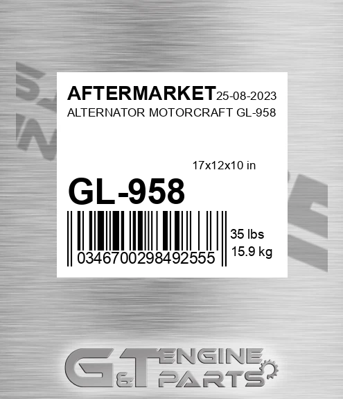 GL-958 Alternator Motorcraft Gl-958 for AFTERMARKET