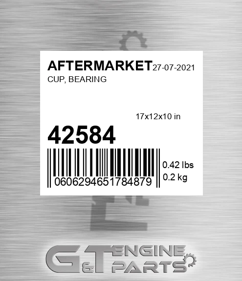 42584 Cup, Bearing