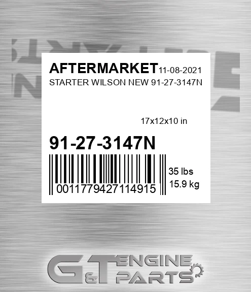 91-27-3147N Starter Wilson New 91-27-3147n for AFTERMARKET