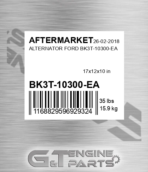 BK3T-10300-EA Alternator Ford Bk3t-10300-ea for AFTERMARKET