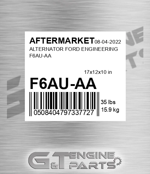 F6AU-AA Alternator Ford Engineering F6au-aa for AFTERMARKET