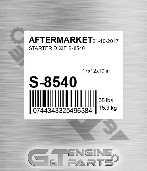 S-8540 Starter Dixie S-8540 for AFTERMARKET