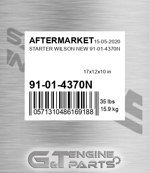 91-01-4370N Starter Wilson New 91-01-4370n for AFTERMARKET