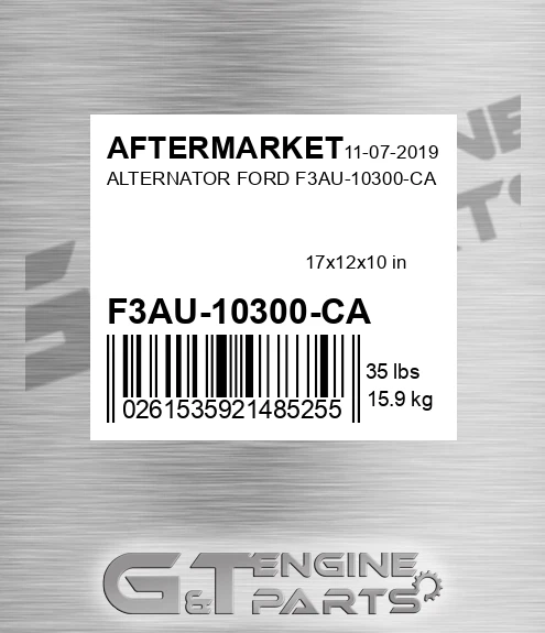 F3AU-10300-CA Alternator Ford F3au-10300-ca for AFTERMARKET