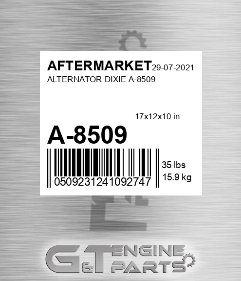 A-8509 Alternator Dixie A-8509 for AFTERMARKET