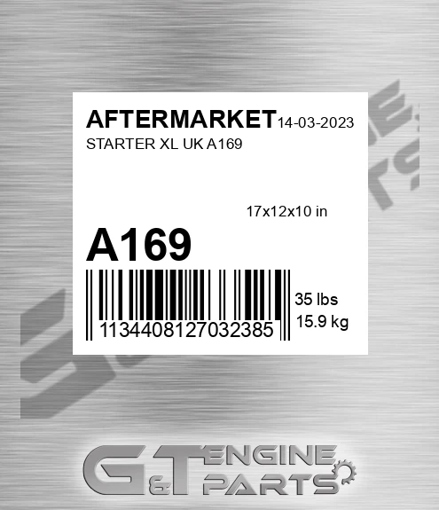 A169 Starter Xl Uk for AFTERMARKET