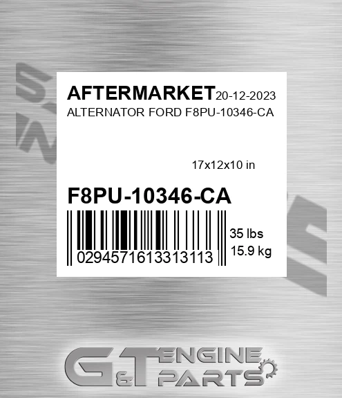 F8PU-10346-CA Alternator Ford F8pu-10346-ca for AFTERMARKET