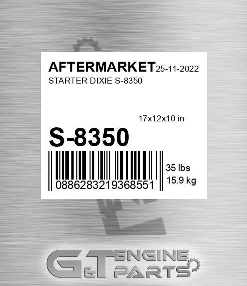 S-8350 Starter Dixie S-8350 for AFTERMARKET