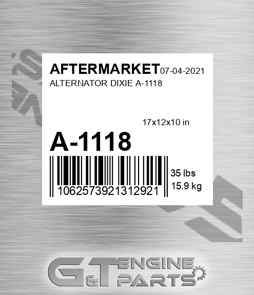 A-1118 Alternator Dixie A-1118 for AFTERMARKET