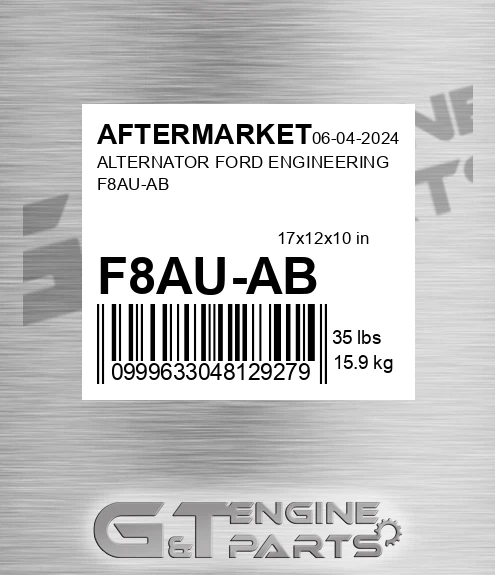 F8AU-AB Alternator Ford Engineering F8au-ab for AFTERMARKET