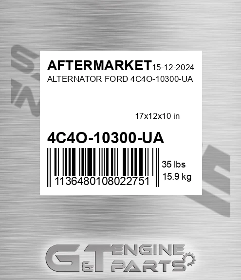 4C4O-10300-UA Alternator Ford 4c4o-10300-ua for AFTERMARKET
