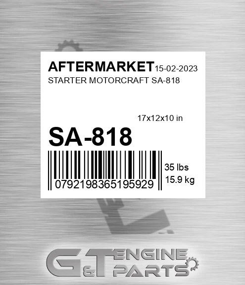 SA-818 Starter Motorcraft Sa-818 for AFTERMARKET