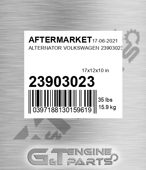 23903023 Alternator Volkswagen for AFTERMARKET