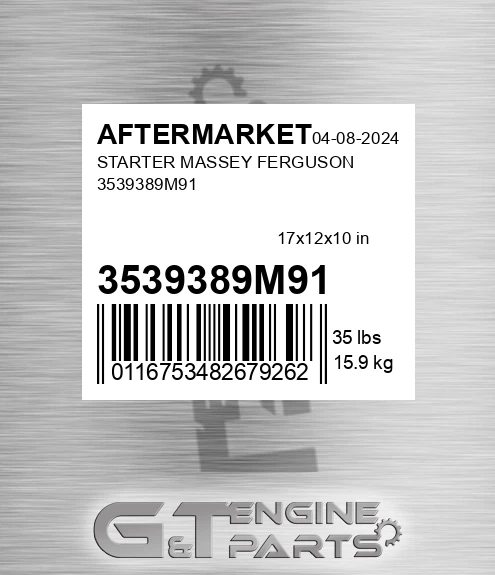 3539389M91 Starter Massey Ferguson for AFTERMARKET