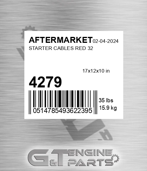 4279 Starter Cables Red 32