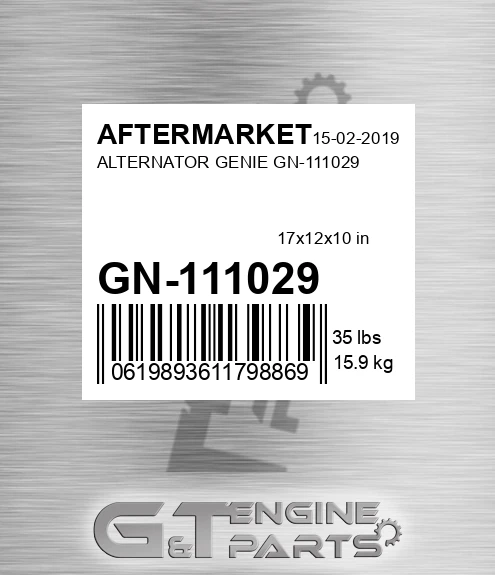 GN-111029 Alternator Genie Gn-111029 for AFTERMARKET