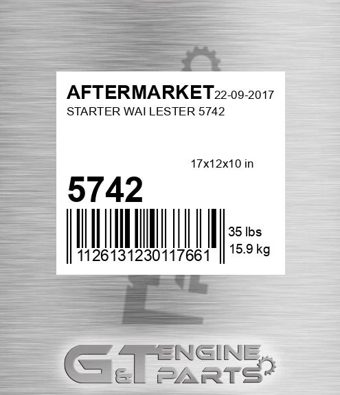 5742 Starter Wai Lester for AFTERMARKET