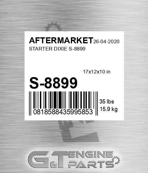 S-8899 Starter Dixie S-8899 for AFTERMARKET