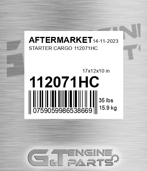 112071HC Starter Cargo