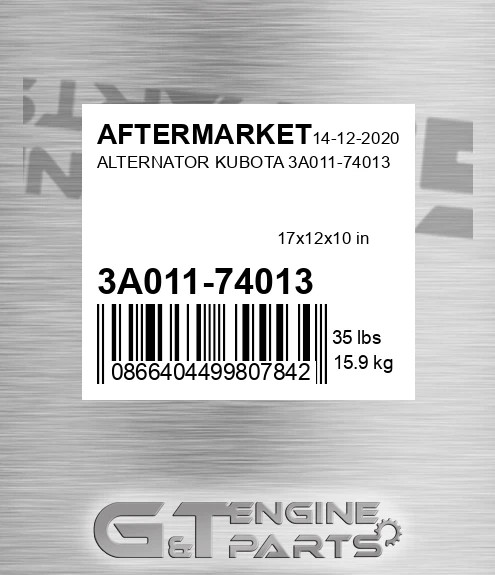 3A011-74013 Alternator Kubota 3a011-74013