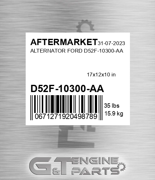 D52F-10300-AA Alternator Ford D52f-10300-aa for AFTERMARKET