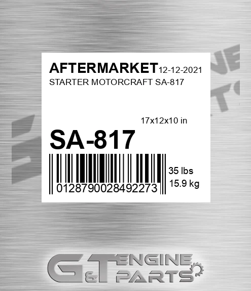 SA-817 Starter Motorcraft Sa-817 for AFTERMARKET