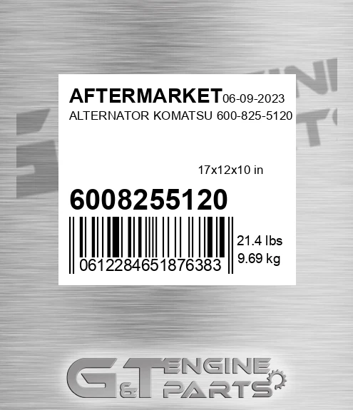 6008255120 Alternator Komatsu for AFTERMARKET