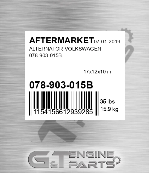 078-903-015B Alternator Volkswagen 078-903-015b for AFTERMARKET