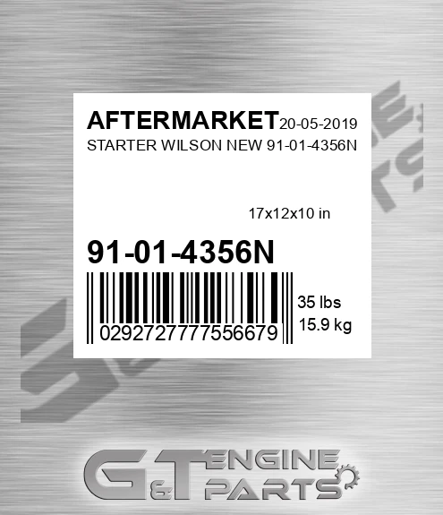 91-01-4356N Starter Wilson New 91-01-4356n for AFTERMARKET