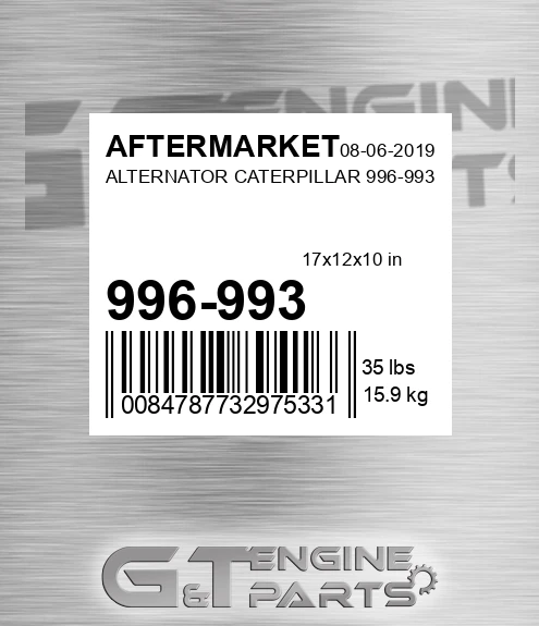 996-993 Alternator Caterpillar 996-993 for AFTERMARKET