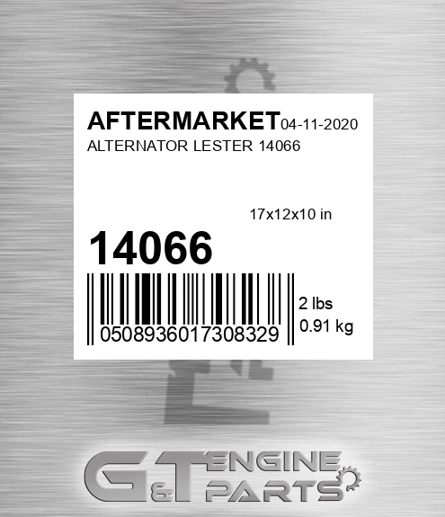 14066 AFTERMARKET Alternator Lester