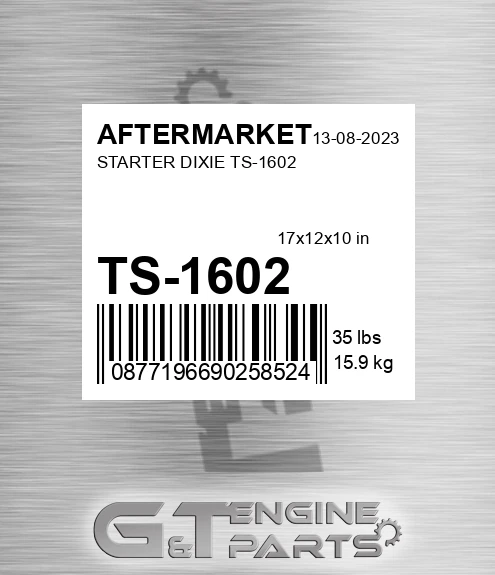 TS-1602 Starter Dixie Ts-1602 for AFTERMARKET