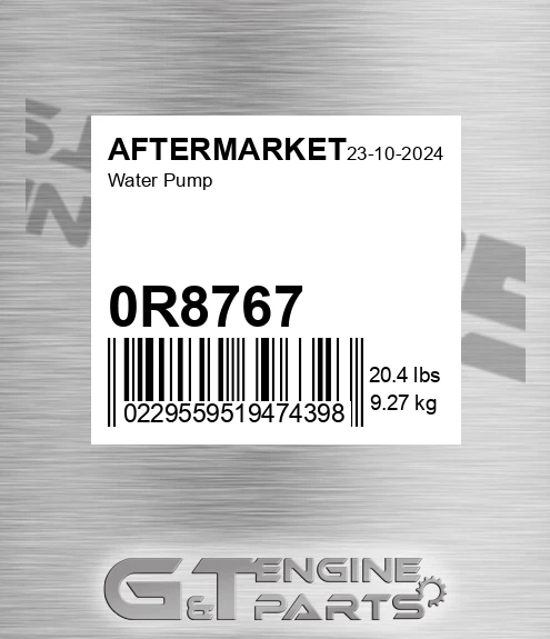 0R8767 Water Pump for AFTERMARKET