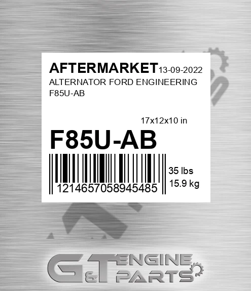 F85U-AB Alternator Ford Engineering F85u-ab for AFTERMARKET
