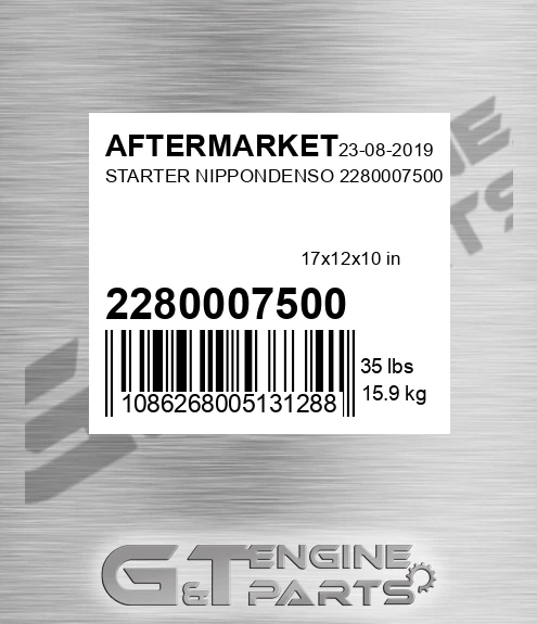 2280007500 Starter Nippondenso 2280007500