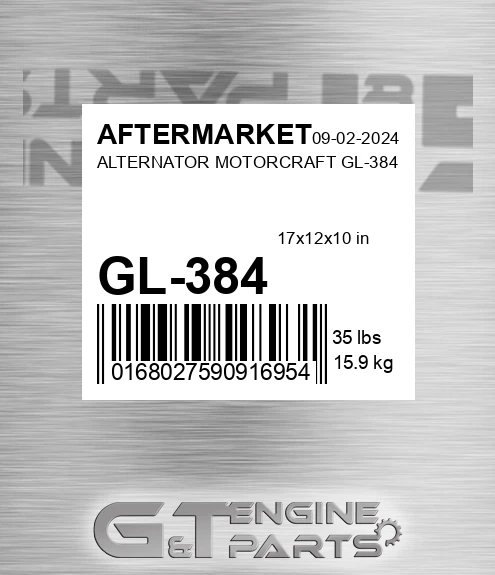GL-384 Alternator Motorcraft Gl-384 for AFTERMARKET