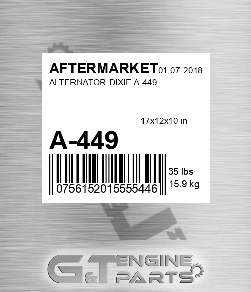 A-449 Alternator Dixie A-449 for AFTERMARKET