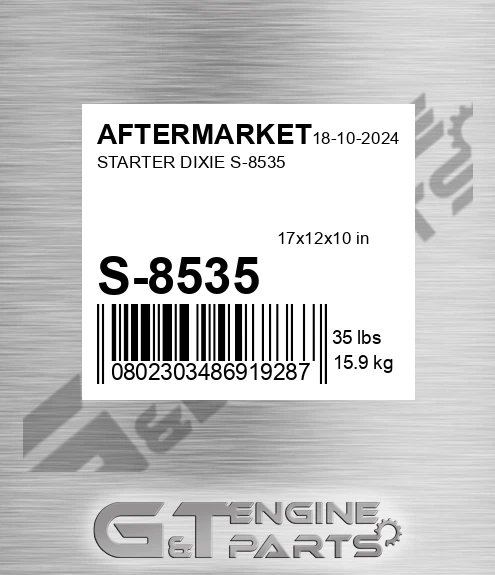 S-8535 Starter Dixie S-8535 for AFTERMARKET