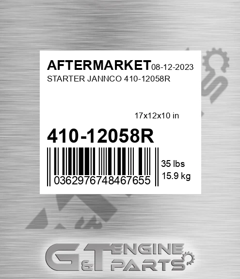 410-12058R Starter Jannco 410-12058r for AFTERMARKET