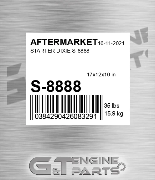 S-8888 Starter Dixie S-8888 for AFTERMARKET