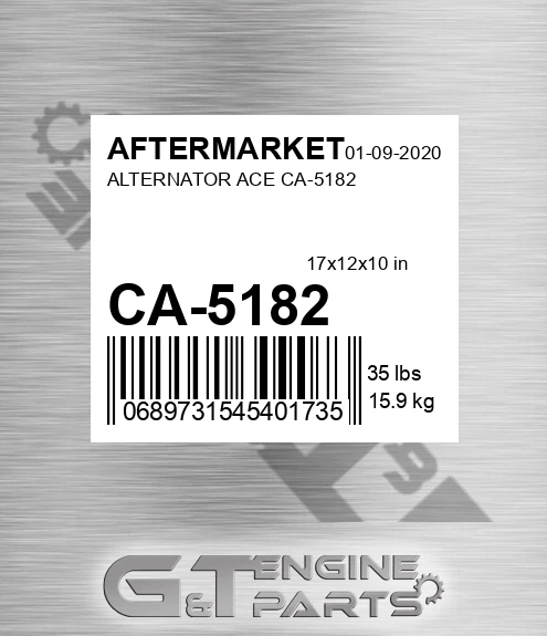 CA-5182 Alternator Ace Ca-5182 for AFTERMARKET