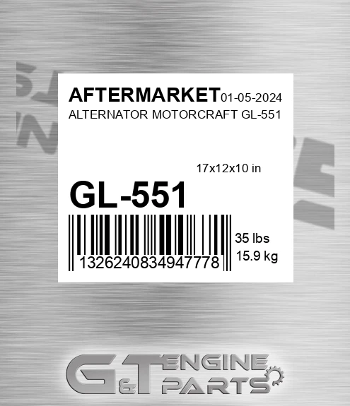 GL-551 Alternator Motorcraft Gl-551 for AFTERMARKET