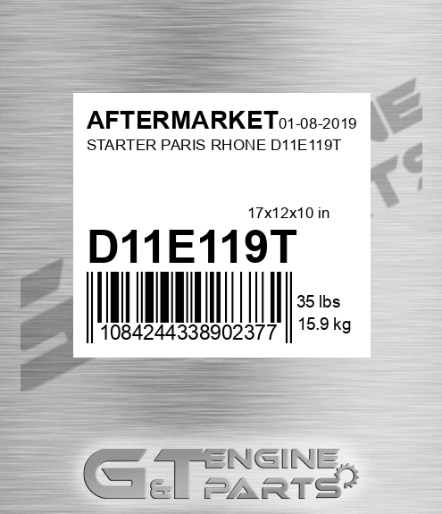 D11E119T Starter Paris Rhone for AFTERMARKET
