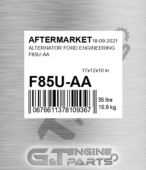 F85U-AA Alternator Ford Engineering F85u-aa for AFTERMARKET