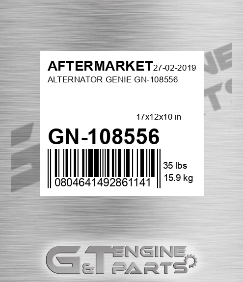 GN-108556 Alternator Genie Gn-108556 for AFTERMARKET