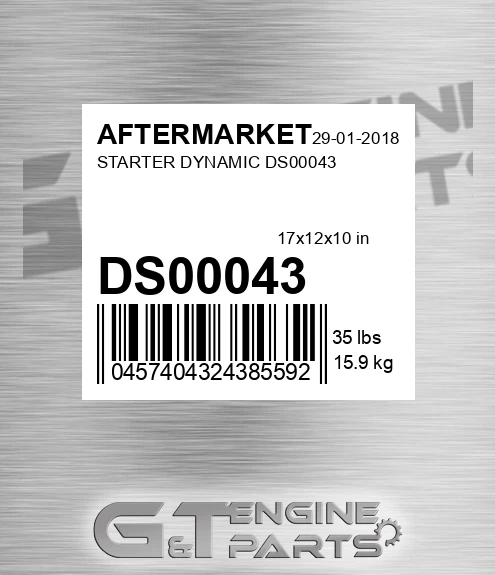 DS00043 Starter Dynamic for AFTERMARKET